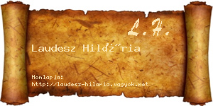 Laudesz Hilária névjegykártya